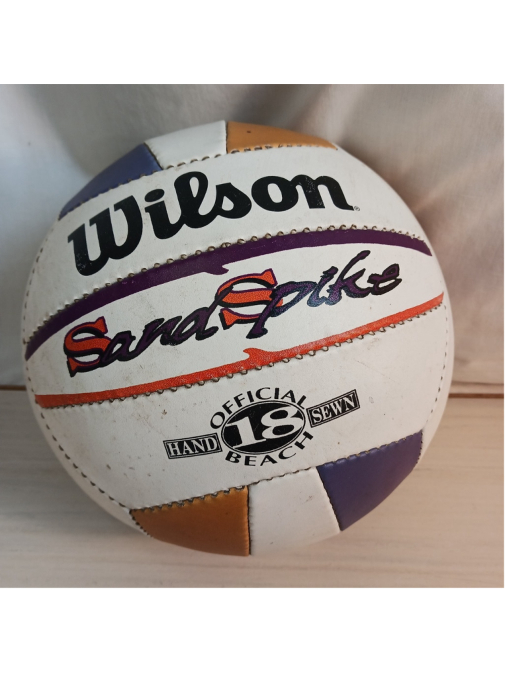 Wilson Sand Spike Official Beach Volleyball Purple Yellow Vintage
